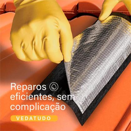 Imagem de Fita Autoadesiva Multiuso Aluminio Vedatudo 45cmx10m Vedacit