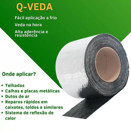 Imagem de Fita Autoadesiva Telhados Aluminizada 60cmX10m Q-borg