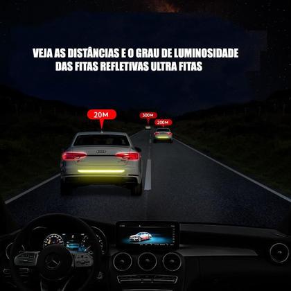 Imagem de Fita Automotiva Adesiva Refletiva Refletora Prismática - 50 mm X 1, 2, 3, 5, 10, 15, 20 ou 30 metros