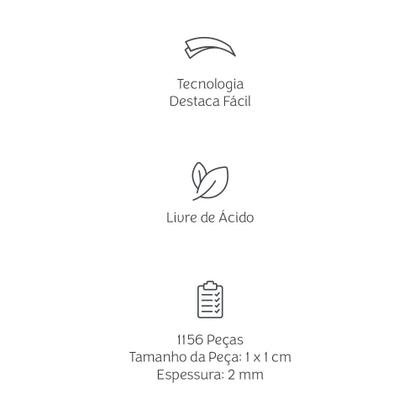Imagem de Fita Banana Adesiva Dupla Face Picotada - Mimo - 1cm x 1cm - 1156 Peças