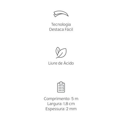 Imagem de Fita Banana Colorida Dupla Face Mimo - Preto - 5 m - 1 Unid