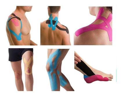 Imagem de Fita Bandagem Adesiva Elástica Estabilizadora Funcional Musculatura 500cmx5cm