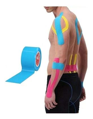 Imagem de Fita Bandagem Elástica Adesiva Kinesio Tape Dor Muscular