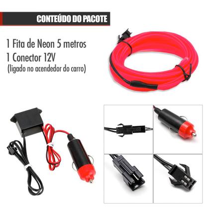 Imagem de Fita Barra Led P/ Painel Rosa Pink Onix 2011 2012 2013 2014 Flexível Tunning Top