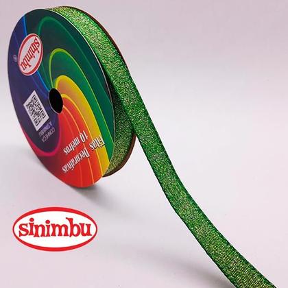 Imagem de FITA CETIM GLITERIZE/LUREX SINIMBU 10MT R.1667/10MM /Nº2