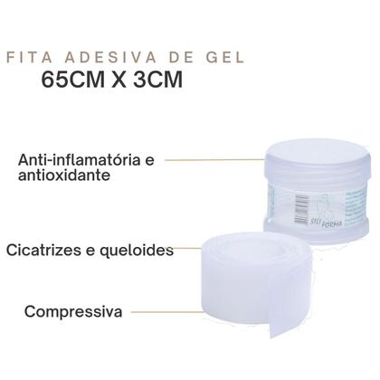 Imagem de Fita Cicatrizante Adesiva Gel Pós Cirúrgica 65x3cm Lavável