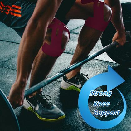 Imagem de Fita cinesiológica IEADEN pré-cortada para joelhos, 10 unidades, rosa