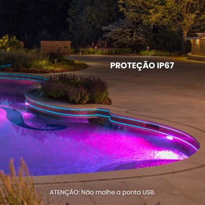 Imagem de Fita Cordão Led Luz Rgb Neon Natalino 20 Metros Pisca Pisca