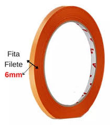 Imagem de Fita Crepe Laranja Filete Adere 06 x 50 - com 6 Fitas