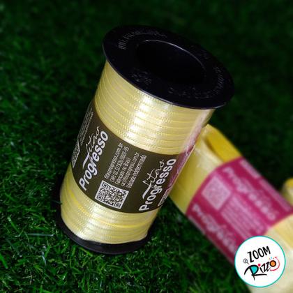 Imagem de Fita de Cetim Carretel T900/000 4mm - 100m Cor 2052 Amarelo Claro  - 1 unidade - Fitas Progresso - Rizzo