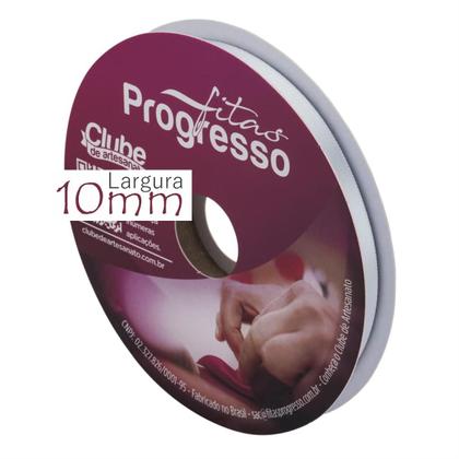 Imagem de Fita de Cetim Progresso 10mm 50 Mts Branco 201