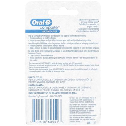 Imagem de Fita de estatina Dental Floss Oral-B 25 mm (6 unidades) Fita de cetim Menta