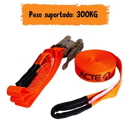 Imagem de Fita de Nylon Slackline 10 Metros Suporta 300kg Acte Sports