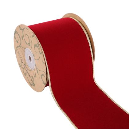 Imagem de Fita decorativa CSZD RIBBON Dark Red Velvet 10Y 10m de largura 10cm
