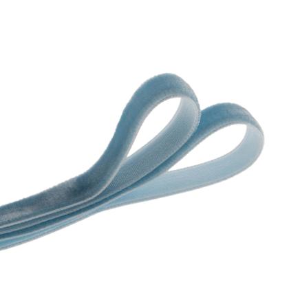 Imagem de Fita decorativa QIANF Velvet Dusty Blue 1cm x 23m