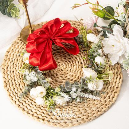 Imagem de Fita decorativa Rolo de cetim vermelho com fio de 3,8 cm e 18,3 mm