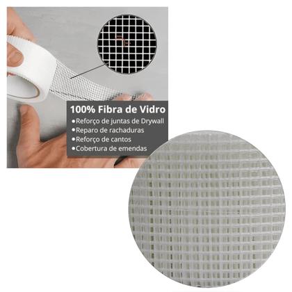 Imagem de Fita do Reparo De Malha Para Rachadura E Drywall Autoadesiva Da Parede BOM1319
