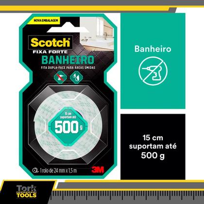 Imagem de Fita Dupla Face 24mm X 1.5m Scotch Fixa Forte 3m