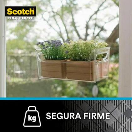 Imagem de Fita Dupla Face 3M Fixa Forte Scotch para Ambiente Interno, Transparente 24mmX2m