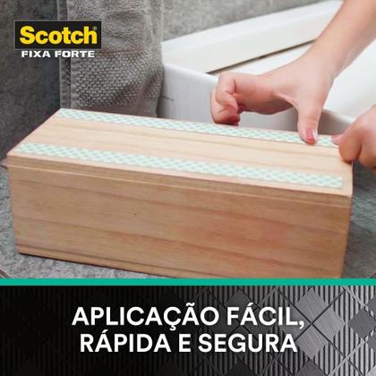 Imagem de Fita dupla face 3m original scoth fixa forte banheiro 24mm x 1.5m nicho espelho ambiente umido