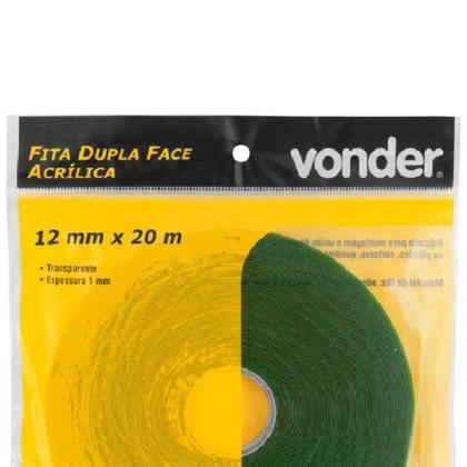 Imagem de Fita Dupla Face Acrílica 12 MM x 20 M VONDER