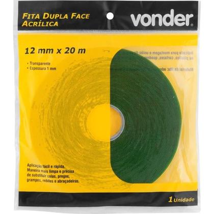 Imagem de Fita Dupla Face Acrílica 12 MM x 20 M VONDER