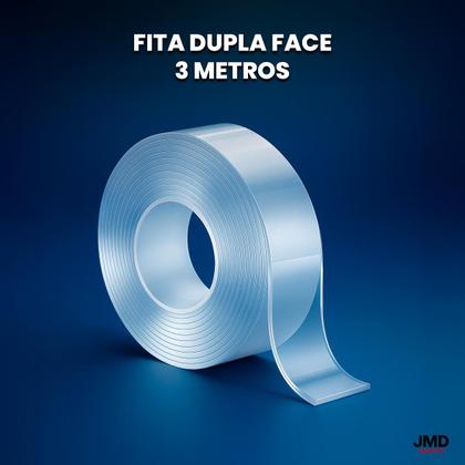 Imagem de Fita Dupla Face Adesiva Mágica 3m Fixação Forte Lavável para Objetos e Paredes