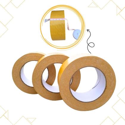 Imagem de FITA DUPLA FACE DE PAPEL CREPADO COLA CARPETE 45MM x 30M KIT10 ROLOS