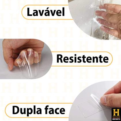 Imagem de Fita Dupla Face Extra Forte Transparente Lavável Reutilizável Auto Colante 3 Metros