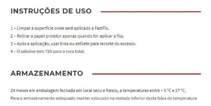 Imagem de Fita Dupla Face Fast Fix P/ Colar Fita De Borda 22mm X 10mt
