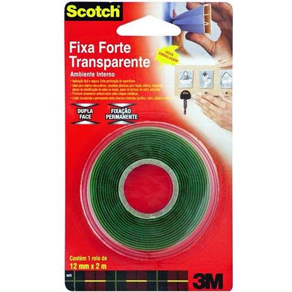 Imagem de Fita Dupla Face Fixa Forte 12mmx2m Uso Interno Scotch 3M