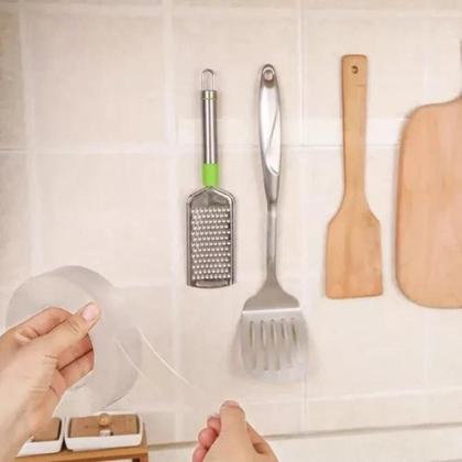 Imagem de Fita Dupla Face Mágica Acrílica Transparente 1.8X200cm Vedação Impermeável Banheiro Pia Cozinha Multiuso
