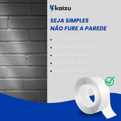 Imagem de Fita Dupla Face Mágica Fixa Extra Forte Lavável Transparente