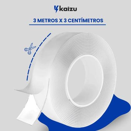 Imagem de Fita Dupla Face Mágica Fixa Extra Forte Lavável Transparente
