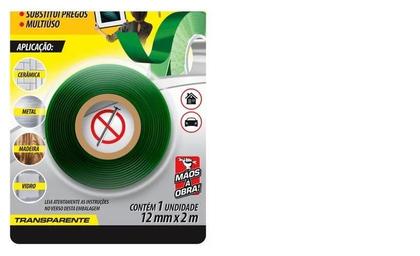 Imagem de Fita Dupla Face Multiuso Luxcar 2 Metros Forte Fixação 12mm