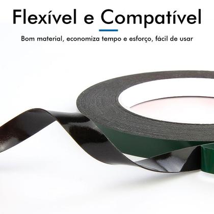 Imagem de Fita Dupla Face Preta Colar Touch LCD Display - 2mm - 5 metros comprimento