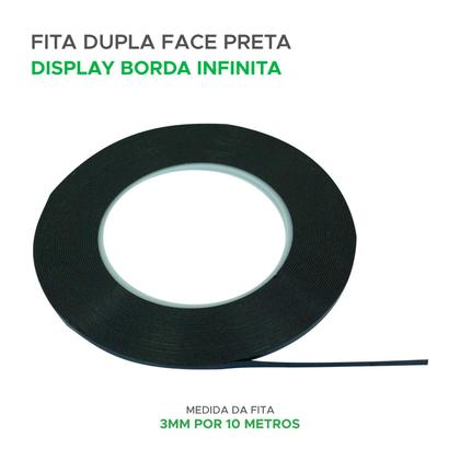 Imagem de Fita Dupla Face Preta P/ Fixar Tela Display Lcd Tv 3mmx10m