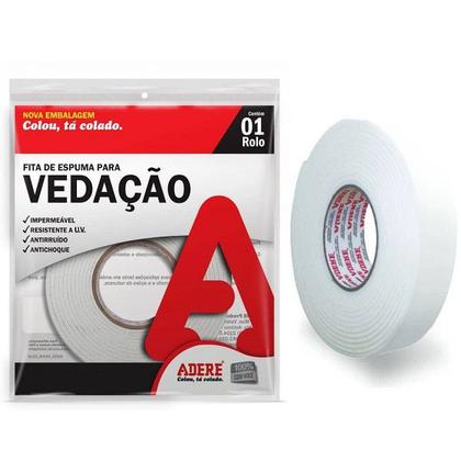 Imagem de Fita Espuma Vedação 19MM X 5M Autoadesiva Adere