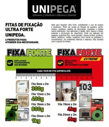 Imagem de Fita fixa forte 9mm x 2m unipega