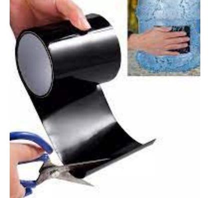 Imagem de Fita Flex Tape Preta 10cm X 150cm Cola Tudo Multi Aplicação