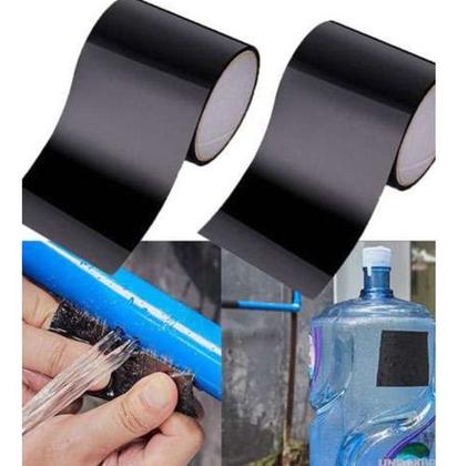 Imagem de Fita Flex Tape Preta 10cm X 150cm Cola Tudo Multi Aplicação