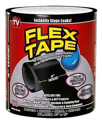 Imagem de Fita Flex Tape Preta 10cm X 150cm Cola Tudo Multi Aplicação