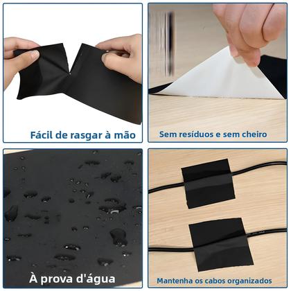 Imagem de Fita Gaffer Preta Resistente À Água Não Reflexiva De Alta Qualidade Para Uso Multifuncional