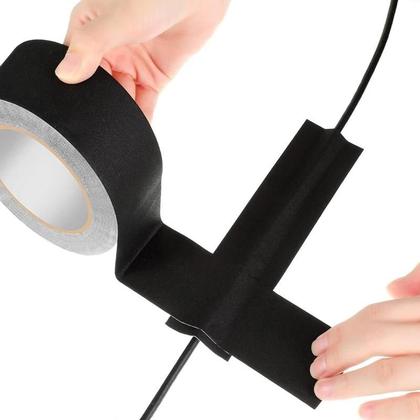 Imagem de Fita Gaffer Preta Resistente À Água Não Reflexiva Multiuso Para Fios Elétricos E Pisos