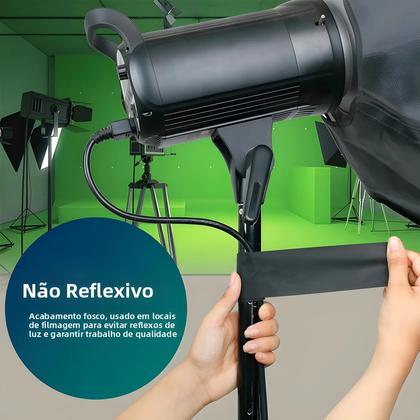 Imagem de Fita Gaffer Preta Resistente À Água Não Reflexiva Multiuso Para Fios Elétricos E Pisos