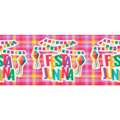 Imagem de Fita Gorgurão Festa Junina Coleção Arraiá Nº09 38mm Com 10 Metros - 582 Festa Junina Bandeirinhas