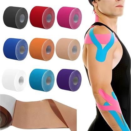 Imagem de Fita Kinesio Bandagem Elástica Fisioterapia Treinamento