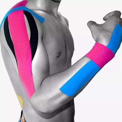 Imagem de Fita Kinesio Kit 10 Cinesiologia Muscular Fisioterapia Promo