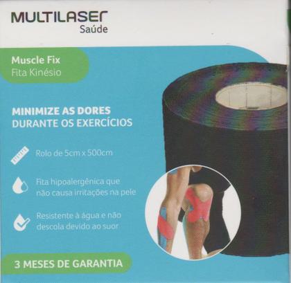 Imagem de Fita Kinesio Rolo 5CMX5M Preta Menos dor no exercicios 6 Uni