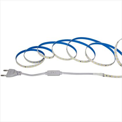 Imagem de Fita LED 120 LED por m 3000K 10 m IP44 127 V direto na rede com superfície adesiva dupla face luz quente